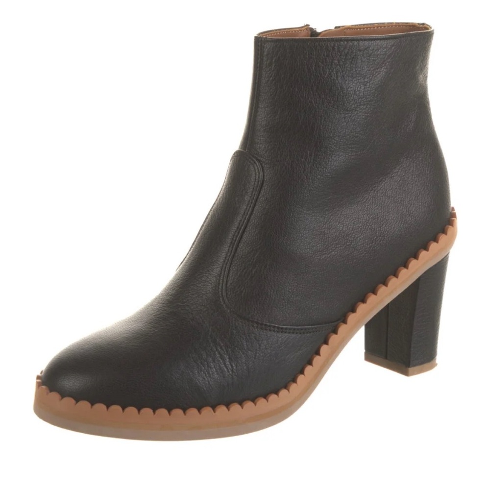 See by Chloe - Stasya Black Leather Ankle Boots - 37